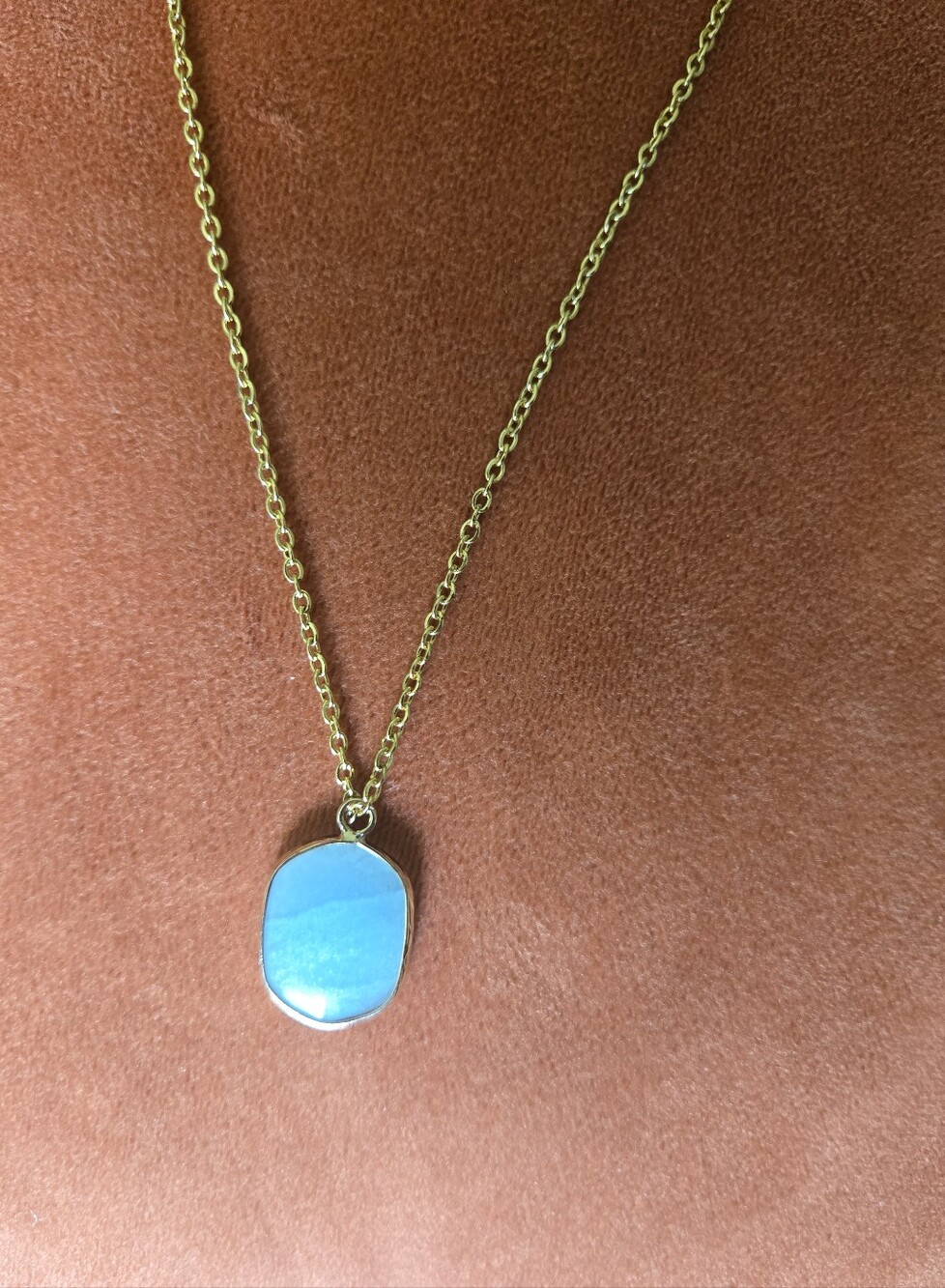 Blue Stone Pendant Necklace - Women Jewelry